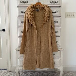Tan Penny Lane Shaggy Phoebe Duster Cardigan